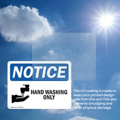(2 Pack) Hand Washing Only OSHA Notice Sign Decal Metal Plastic
