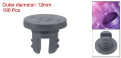 7.5mm/0.3″ Vials Rubber Stoppers, 100Pcs Two Legs Butyl Rubber Stopper, Grey