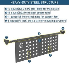 Truck Bed Divider MOLLE Panel Adjustable Quick-Lock 05-23 Tacoma No-Drill
