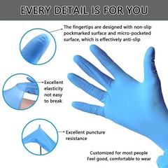1000Pcs 4.5 Mil BLUE Nitrile Exam Gloves S/M/L/XL Latex-Free Medical Grade