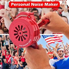 HANDHELD LOUD HAND CRANK MANUAL OPERATED AIR RAID ALARM PORTABLE SIREN RED