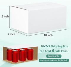 30-Pack 10x7x5 White Cardboard Shipping Boxes for Secure Small Business Mailing