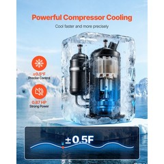 Uimoso Industrial Water Chiller5460 BTU/h Cooling System with Compressor 4.2 GPM