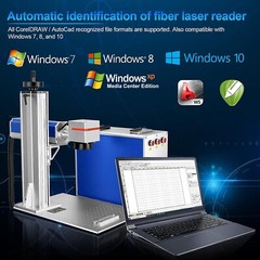 VEVOR 50W Portable Fiber Laser Marking Machine Metal Marker Engraving 7.9×7.9 in