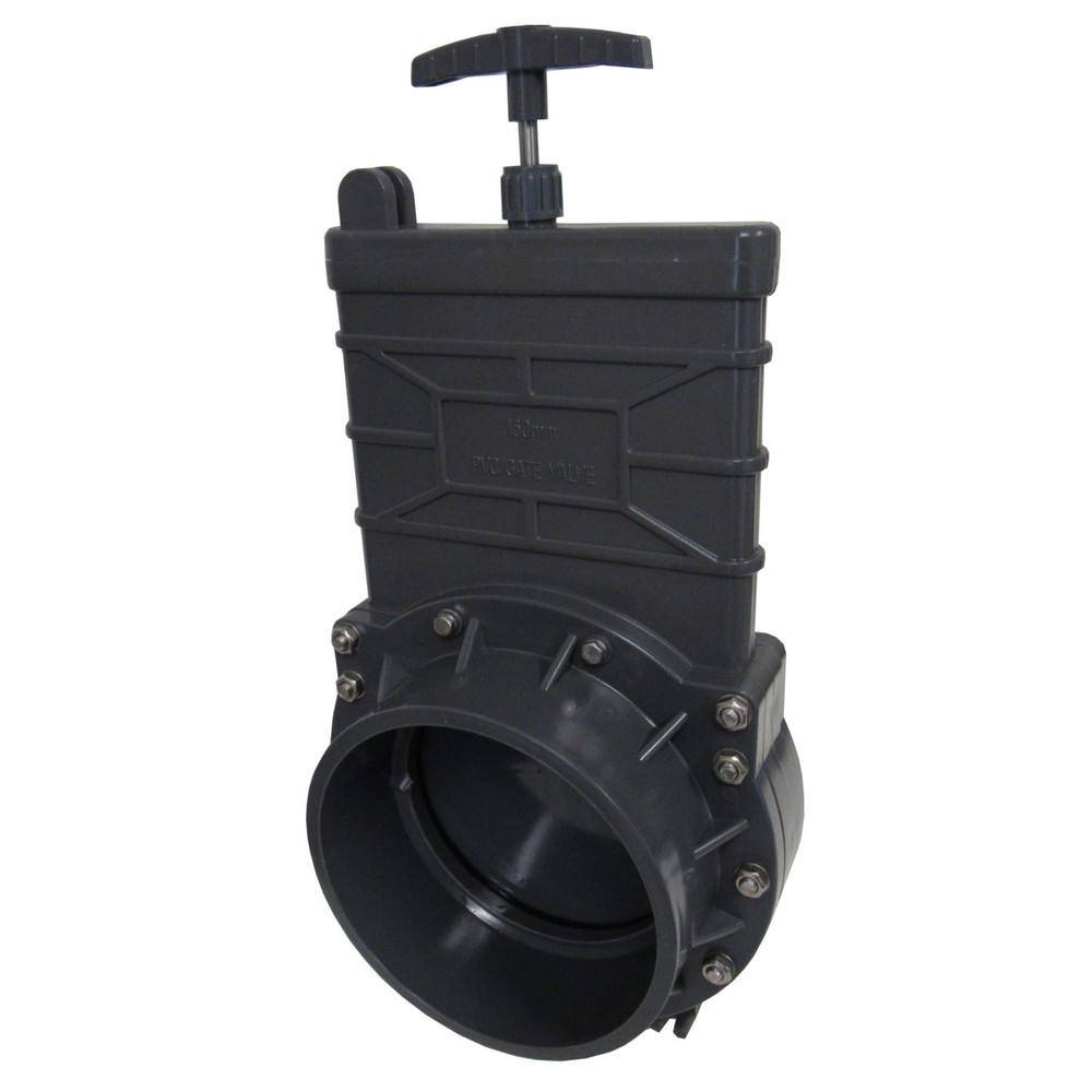 New 6″ (Slip X Slip) Sch 80 Gate Valve PVC Splashboard SS Nuts & Bolts