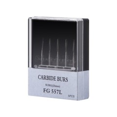 5 piezas Fresas de carburo para cirugía dental 25 mm de longitud FGOS FG-557XL