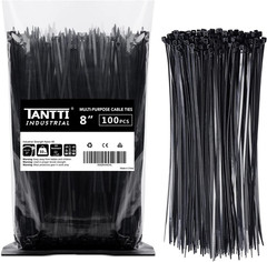 Zip Ties 4 Inch, Small Zip Ties with 18 Lb Tensile Strength, Black, 1000 Pack, b