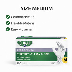 Medium Vinyl Exam Gloves Powder Free Latex Free Disposable Gloves Bulk Packs