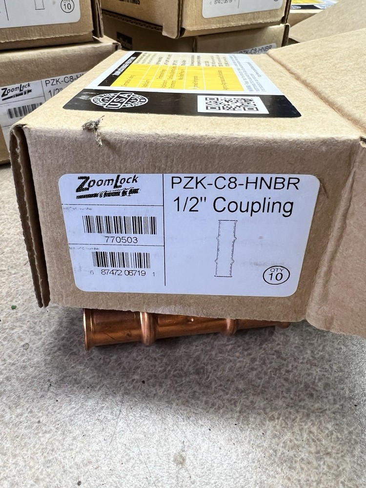 zoomlock fittings PZK-C8-HNBR 1/2” Coupling Qty. 10
