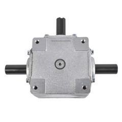 40 HP Right Angle Bevel Gearbox 3 Keyed Shafts 1:1 Ratio CW to CW CCW 1800 RPM