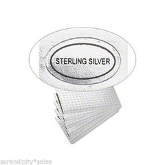 1,000 (1000) Peel Off Adhesive LABELS Oval 1/2″ x 5/16″ Marked “STERLING SILVER”
