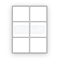 6-60,000 4 x 3 1/3 “EcoSwift” Laser Address Shipping Adhesive Labels 6 per sheet