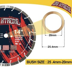 14 Inch Diamond Concrete Saw Blade Turbo Segmented General Purpose 1″-20mm Arbor