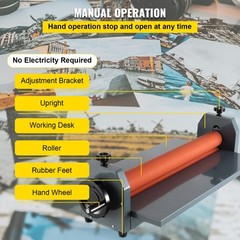 VEVOR Cold Film Laminator 51in Manual Laminating machine 1300mm Vinyl Photo Roll