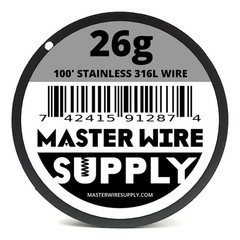 MWS – Stainless Steel 316L – 100 ft – 26 Gauge – Round Wire