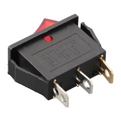 Rocker Switch AC 16A 250V Red/yellow/blue/green/black 3 Pins ABS/plastic