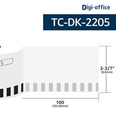 62mm x 30.48m CONTINUOUS Compatible for Brother DK2205 Labels QL-500/1100 2-3/7″