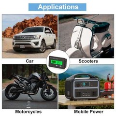 2Pcs LCD Display DC Battery Monitor Meter 12v 24v 36v 48v For Car RV Solar US