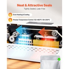 Uimoso Continuous Band Sealer for 0.32-0.47 in Seal Width Heat Sealing Machine