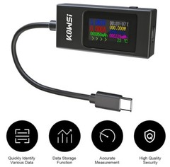 USB Tester Type-C Voltmeter Voltage Current Tester 4-30V 5V 12V 24V 0-6.5A 120W