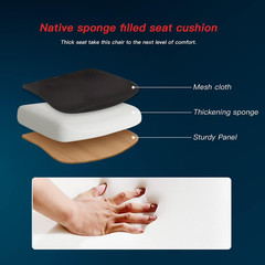 BestOffice Ergonomic Office Chair, Lumbar Support Adjustable Height with Armrest