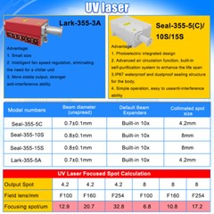 5W 355NM UV Laser Marking Engraver Machine For Glass Metal Wood Acrylic