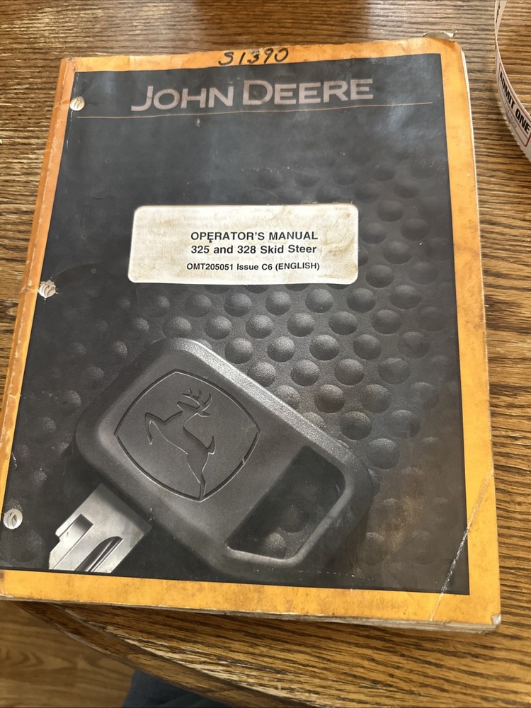 John Deere Operators Manual325 And 328 Skid Steer OMT205051 Issue C6