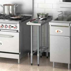 30″W x 12″L Stainless Steel Restaurant Equipment Filler Table with Open Base