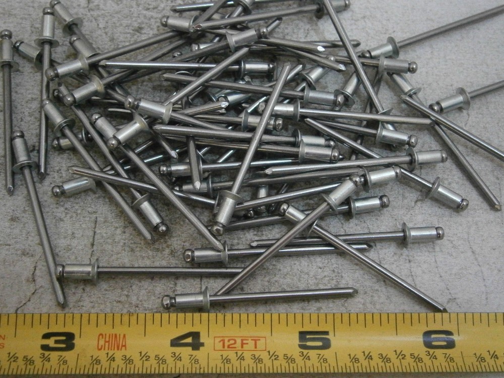 POP Rivet SK42BS Countersunk Head Rivets 1/8″ x .275″ Steel Lot of 100 #5688