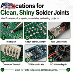 0.5Mm Lead Free Solder Wire, Rosin Core Solder for Electronics, Sn97/Ag0.3/Cu0.7