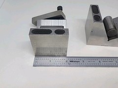 Pair Of Machinist V Blocks Fixtures 30 Degrees Jig Angle Block And Clamps