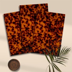 3 PCS 8×12 Inch 1/8 Tortoise Shell Cast Acrylic Sheets Leopard Pattern Laser