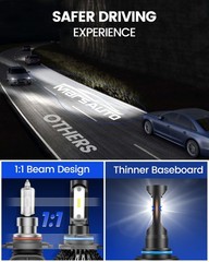 9005 Bulbs 6000K HB3 Bulb, 12 CSP Chips Cool Bright 9005 Light Bulb, 9005 Fog Li