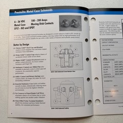 Prestolite Electric Solenoid 6 To 48 VDC 100 To 200 Amps Sales Brochure Catalog
