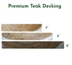 3/4″ x 4.75″ x 84″ 6 Boards Premium Teak Kiln-Dried Deck Board Lumber Costa Rica