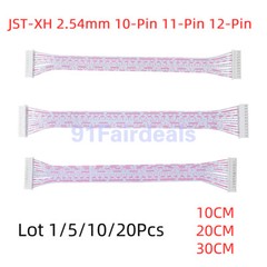 Lot JST-XH 10-Pin 11-Pin 12-Pin 2.54mm Female to Fem Connector Cable 10/20/30CM
