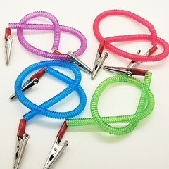 4 PCS Dental Patient Bib Clips Chains Napkin Holder Flexible Coil Plastic Chain