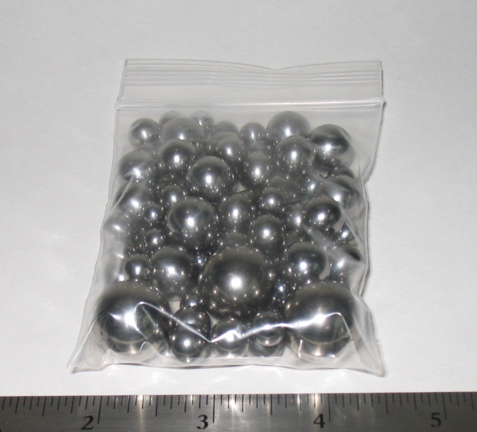 Assorted Steel Ball Pack Multi Size Variety 13.5oz (383 grams)