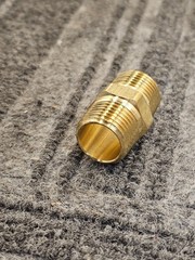 (QTY 25) 28214L Low Pressure Hex Nipple 1/2″ Male NPTF Brass Pipe Thread
