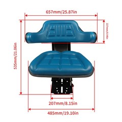 Blue Tractor Suspension Seat 3000 4000 3600 4600 3910 For Ford 2000 2600 2610