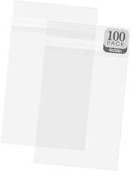 Golden State Art, 100 Pack Clear Bags for Mats, 4-3/4 x 6-1/2,