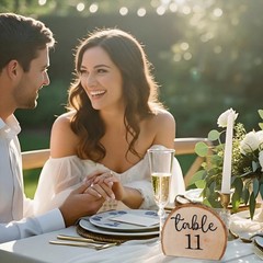 20 PCS Rustic Wood Table Numbers Set Wedding Centerpieces Banquet Seating