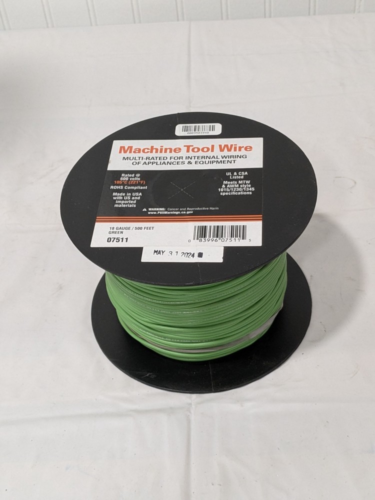 EastPenn Building Wire: 18 AWG, PVC , Stranded Core, 500’L 07511