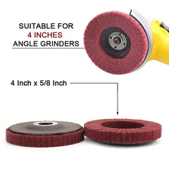 10Pcs 180/320 Grit Nylon Fiber Flap Disc Metal Polishing Wheel, Abrasive Buffing