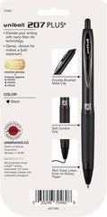 Uniball Signo 207+ Gel Pen 4 Pack 0.7mm Medium Black Pens Gel Ink Pens Office