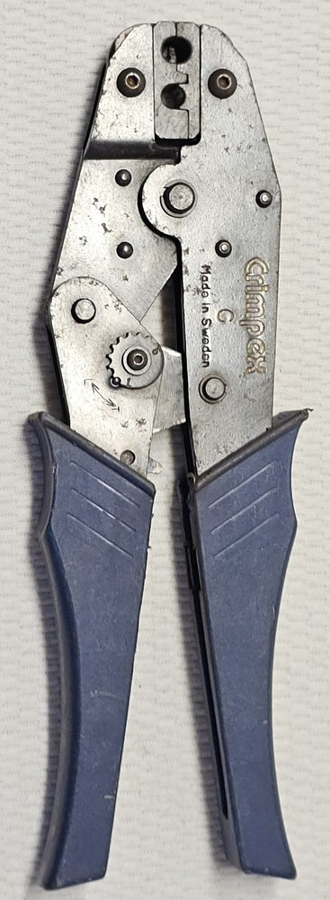 Vintage AMP Crimpex C Wang 220190-1 Die Ratchet Wire Crimping Hand Tool Sweden