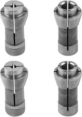 4 Pcs Die Grinder Collet Adapter Set for 1/4″ & 1/8″ Arbors – 3mm & 6mm Chucks