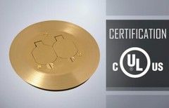 Hubbell Raco D54963 Low Profile Floor Box Cover Polished Brass Round