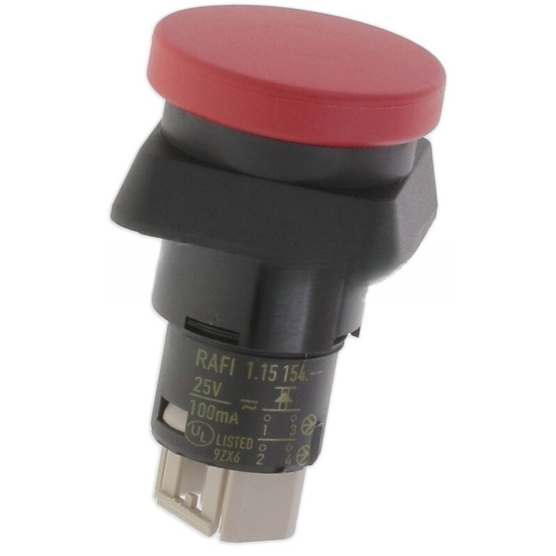 1pcs emergency stop push button switch black collar model 1.15.154.006/030 #hj