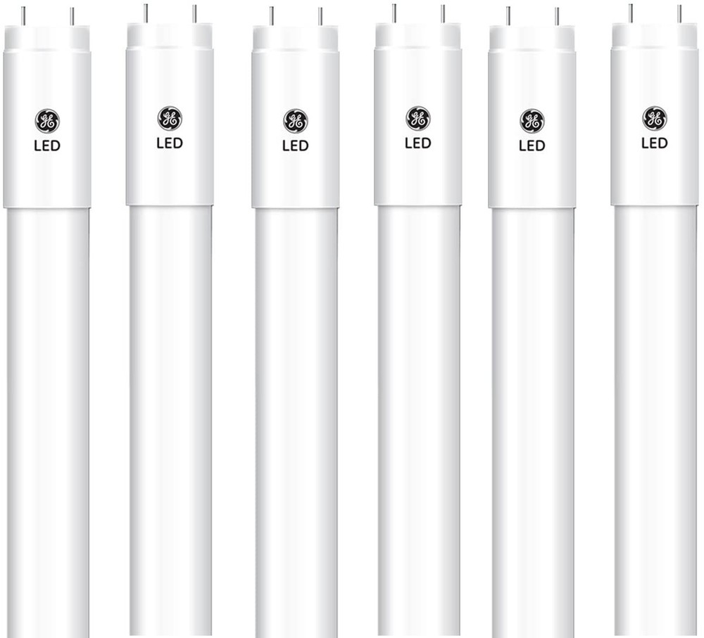 (pack of 6) GE 34211 LED Tube Lighting LED T8 Linear Bulb, G13 base, Adjustable
